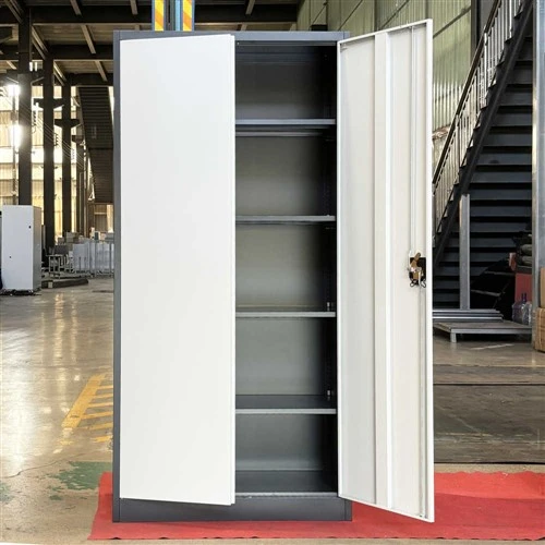 Stalen kast met 2 deuren en planken